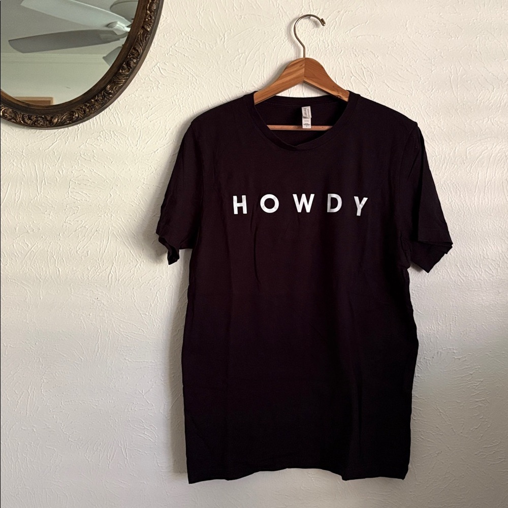 Bella Canvas Black 'Howdy' Short Sleeve Tee